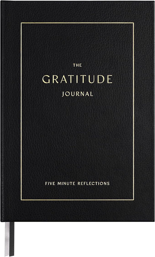 &And Per Se Gratitude Journal – 5 Minute Daily Practice for Women with Prompts & Quotes – Undated Mindfulness & Happiness Notebook (Bold Black)