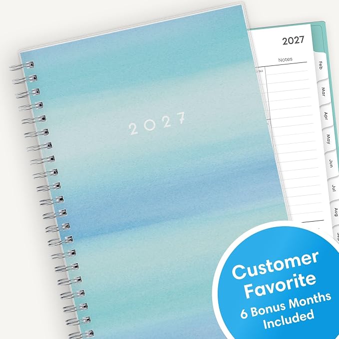 Blue Sky 2027 Weekly & Monthly Planner Calendar, 5"x8", Chloe | January 2027 - December 2027, Flexible Frosted Cover, Durable Twin Wire Binding, Laminated Tabs