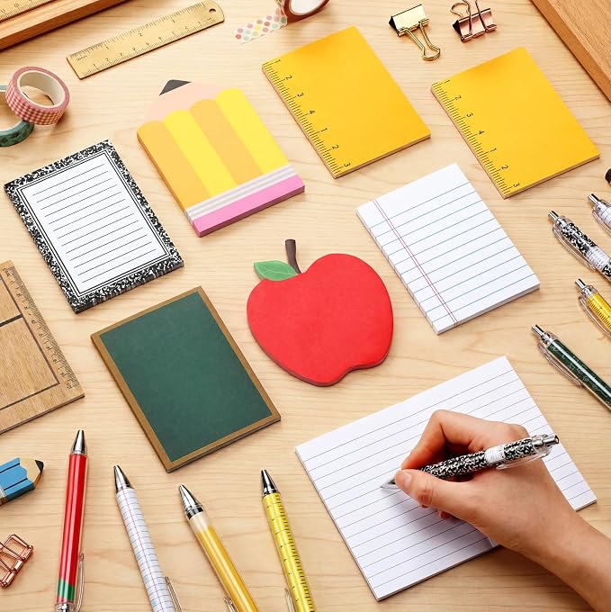 Eaasty 24 Pcs Back to School Teacher Gifts Bulk Cute Composition Notepads and Ballpoint Pens with Ribbon Inspirational Thank You Gifts for Teacher, Student, Staff, Coworker