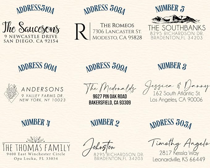 Personalized Return Address Labels - Custom Address Stickers on Rolls (250-500 Labels) (Modern)