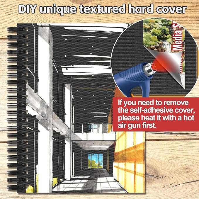 joibabe Mixed Media Sketchbook, 160 GSM 60 Sheets Spiral Bound Drawing Pad for Pencil, Pen, Watercolor, Acrylic & Ink – 5.5" x 8.5", Acid-Free Art Journal for Artists, Students & Beginners