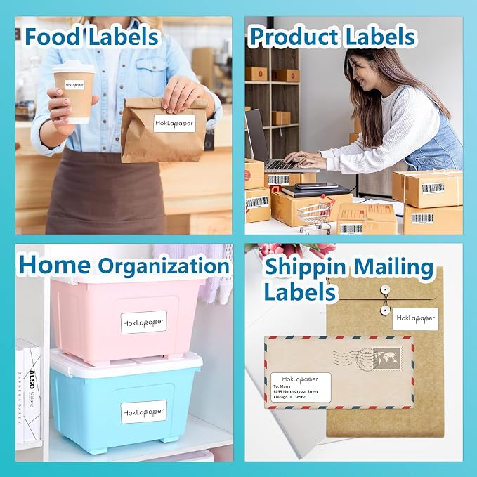 2" x 4" Shipping Labels,Printable White Mailing Labels for Laser/Inkjet Printer,Permanent Adhesive Sticker Labels(100 Sheets,1000 Labels) | Printable White Mailing Labels for Laser/Inkjet Printer,Permanent Adhesive Sticker Labels