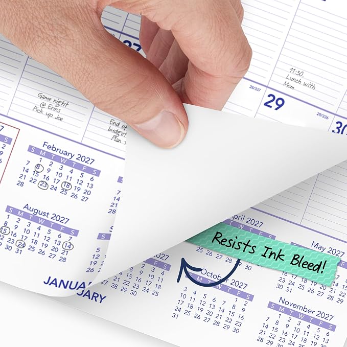 AT-A-GLANCE 2027 Wall Calendar, Monthly, 508 x 762 Mm Planner, Ruled Daily Blocks, PM42827