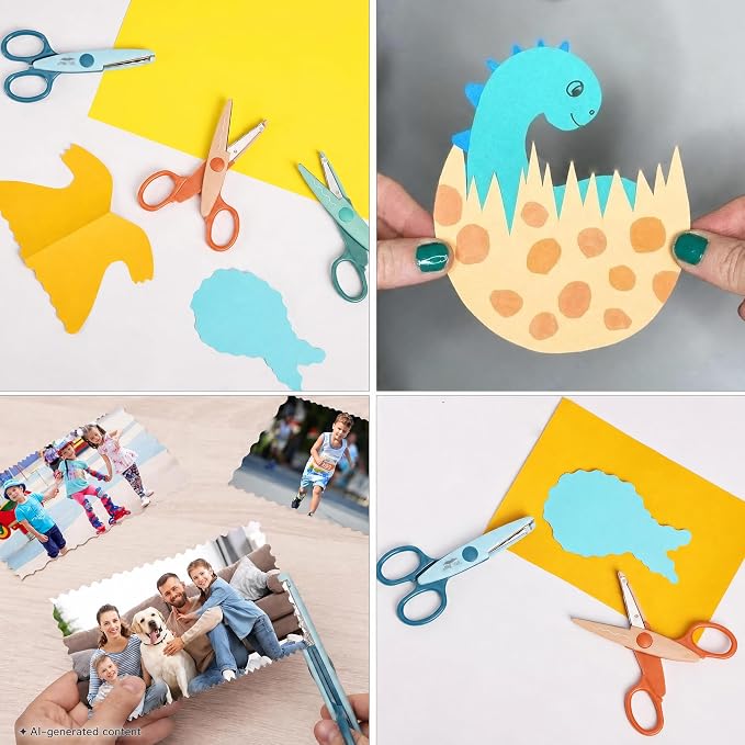 Mr. Pen- Craft Scissors Decorative Edge, 6 Pack, Candy | Zig Zag Scissors for Crafting, Scrapbooking, Fancy, Pattern, Design