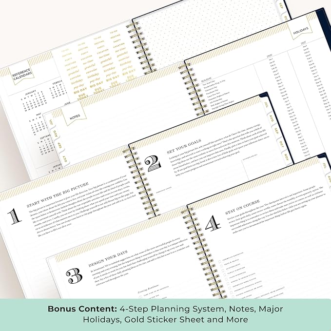 Blue Sky 2026-2027 Weekly & Monthly Academic Planner, 8.5"x11", Peyton Navy | July 2026 - June 2027, Clear Pocket Cover, Laminated Tabs, Storage Pocket, Stickers, Academic Year, Day Designer