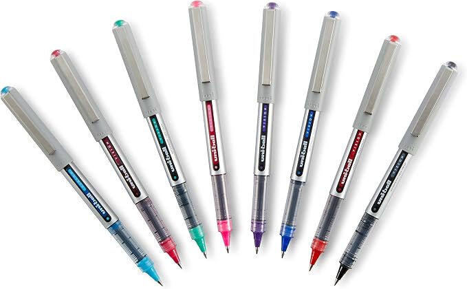 uniball Vision Rollerball Pens, Green Pens Pack of 12-0.7mm Fine Point Medium Ink - Japanese Pen, Smooth Writing Pen, School & Office Supplies (Pack of 144)