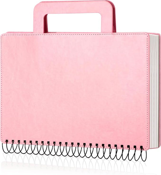 Large Sketchbook for Drawing 9"X 12" Portable Travel Spiral Bound Sketch Book with Pocket(98lb/160gsm) Hardcover Drawing Pad for Adults Watercolor Mixed Media Paper, 60 Sheets/120 Pages, Pink