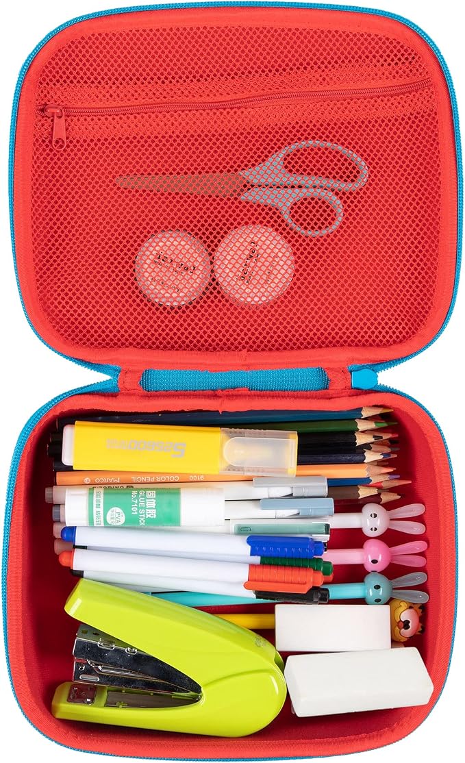 ZIPIT Jumbo Pencil Case, Cute Large Capacity Pencil Box Organizer, Blue