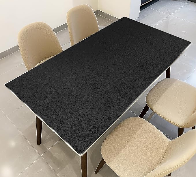 Warmstar Leather Table Cover 32 x 48 Inch, 1.8MM Thick PVC Table Protector Waterproof, Desk Cover Protector Non-Slip Table Pad for Kitchen, Dresser, Gaming Desk,Dining Room Table