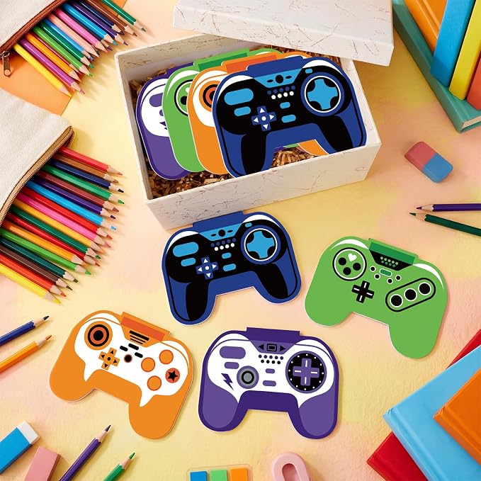 Maitys 24 Pcs Game Controller Shaped Notepads Bulk Mini Pocket Gaming Notebook Novelty Memo Pads for Journaling Office Supplies Party Favors