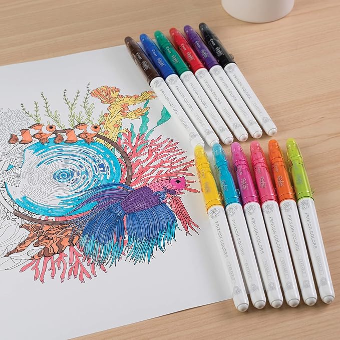 Pilot FriXion Colors Erasable Marker Pens, Bold Point, Erasable Pens, Assorted Color Inks, 36-Pack