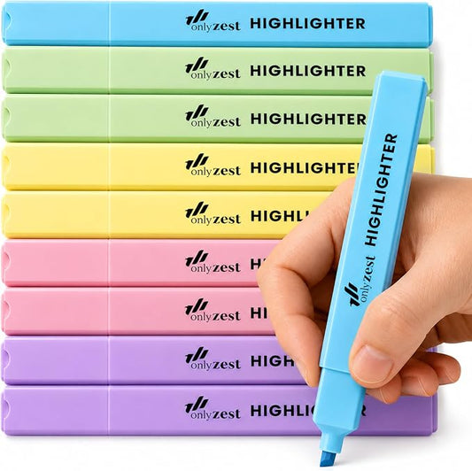 10 Pack Bible Safe Highlighters - Candy Color, Wax Highlighters | No Bleed, Scripture Markers for Journaling, Study Accessories and School Supplies
