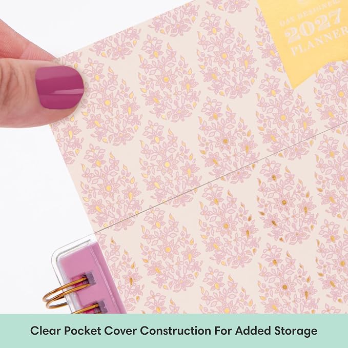 Blue Sky 2027 Day Designer Weekly & Monthly Planner, 8.5"x11", Kerridge | January 2027 - December 2027, Clear Pocket Cover, Durable Twin Wire Binding, Storage Pocket, Stickers