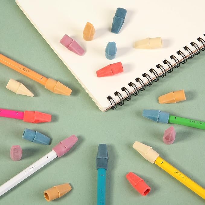 Mr. Pen- Pencil Erasers Toppers, 120 Pack, Colorful, Latex Free, No Smudge | Mr Pen Erasers for Pencils