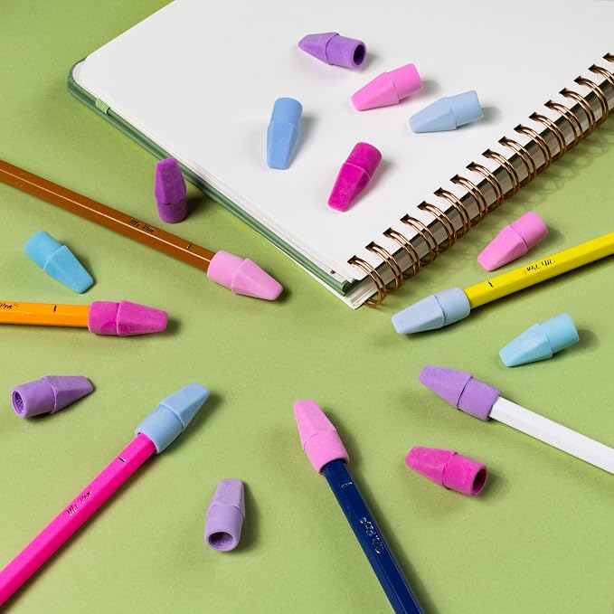 Mr. Pen- Pencil Erasers Toppers, 30 Pack, Colorful, Latex Free, No Smudge, Mr Pen Erasers for Pencils
