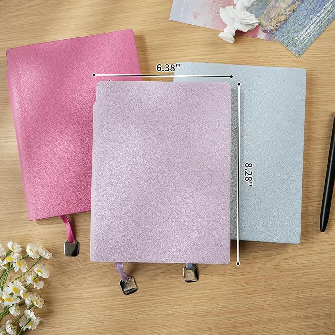 Lined Journal Notebook A5 PU Leather Journals for Writing 160 Pages Daily Journaling Ruled Notebooks for Work