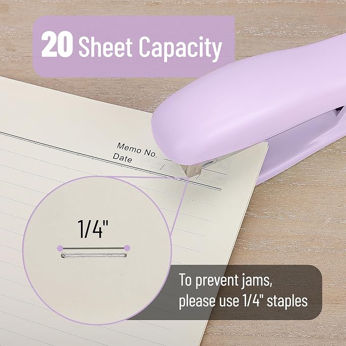 Mr. Pen- Office Stapler with Staples, 2 Pack, 200 Staples 1/4" | 20 Sheet Capacity, Desktop Stapler for Students, Office Supplies, Ergonomic Design for Comfortable Use, Jam-Free