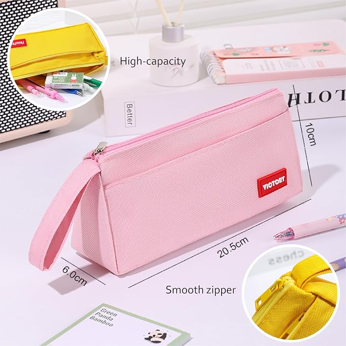 45PCS Morandi Color School Supplies Set with Notebook, Gel Ink Rollerball Pens, Pencil Cas, ID Badge Holder, fluorescent pens,Pencil, Erasers, Clip, tape measure, pen core