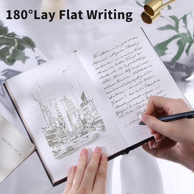 Hardcover Notebook Journal with 224 Pages, A5 Lined Journal with 100 GSM Thick Paper for Smooth Writing, Aesthetic Celestial Magic Planet Notebook Journal Ideal Journal for Teens, Men & Women