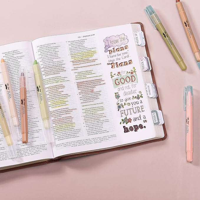 Mr. Pen- No Bleed Gel Highlighters, Assorted Colors, 8 Pack | Bible Highlighters and Pens No Bleed, Bible Markers for Study, Journaling, School Supplies and Accessories