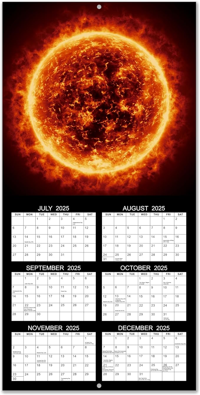 2026 Wall Calendar - 2026 Calendar, 12 Monthly Wall Calendar 2025-2026, Jan 2026 - Dec 2026, 12" x 24" (Open), Unruled Blocks(1.2" x 1.7") Calendar 2026 with Thick Glossy Paper