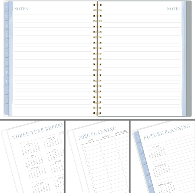 Cambridge Planner 2026-2027 Weekly & Monthly Academic 12-Month July-June, 8-1/2" x 11", Leah Bisch, Peony Field (LB51-905A)