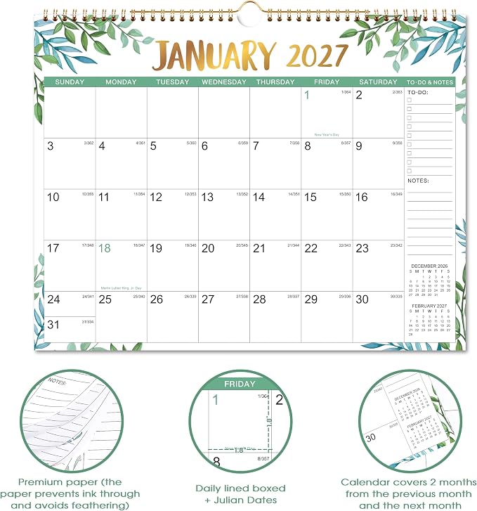 2026-2027 Calendar - 2026-2027 Wall Calendar with 18 Months from Jul. 2026 to Dec. 2027, 11.5" x 15", Calendars 2026-27 Perfect for Office & Home
