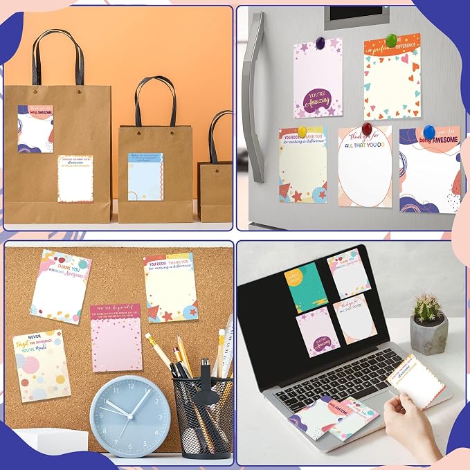 Yinder 24 Pcs Sticky Notes Gifts Bulk,Appreciation,Lovely