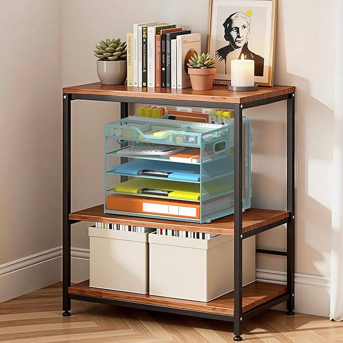 Docnest 5 Tier Desk Organizer with Hanging File Folder Holder&Tray, Blue | Features 3 detachable pen holders and 4 removable dividers.Versatile mesh desktop storage for mail, document,office supplie