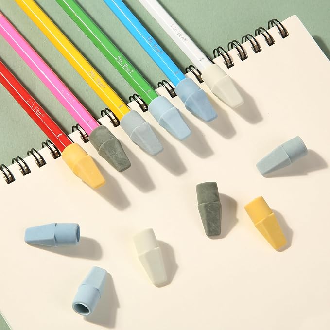 Mr. Pen- Pencil Erasers Toppers, 120 Pack, Colorful, Latex Free, No Smudge | Mr Pen Erasers for Pencils