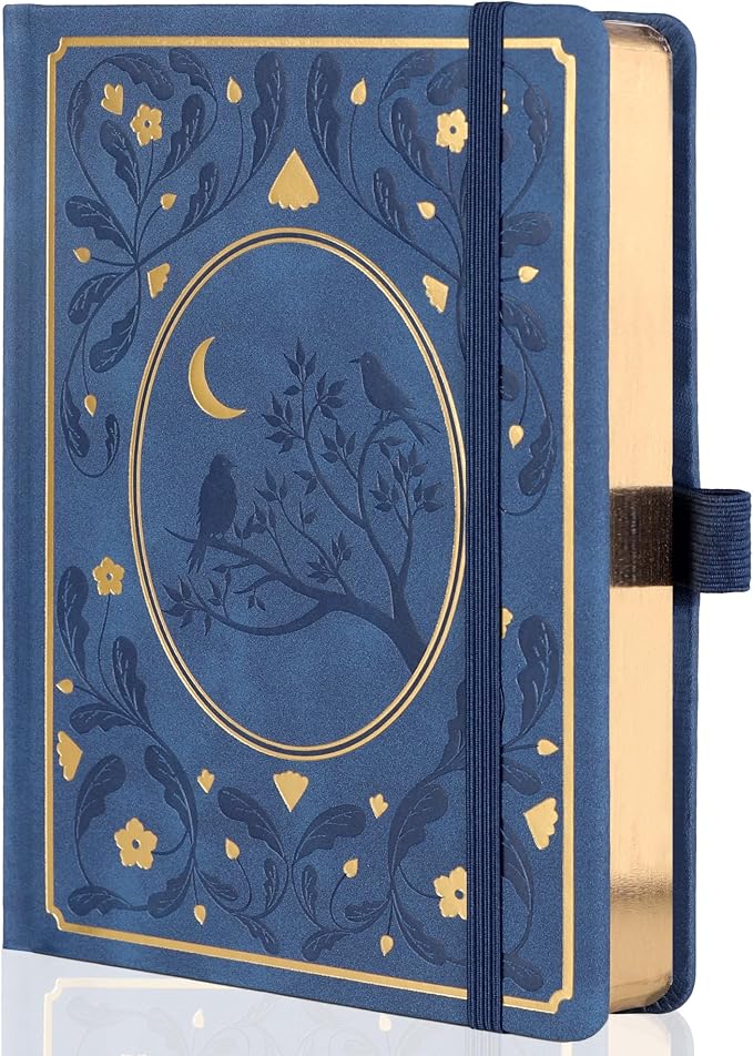 TIEFOSSI Dot Notebooks, A5 Hardcover Dot Journals for Writing Women, 160gsm Thick Paper, 190 Numbered Pages, for Planner Organization
