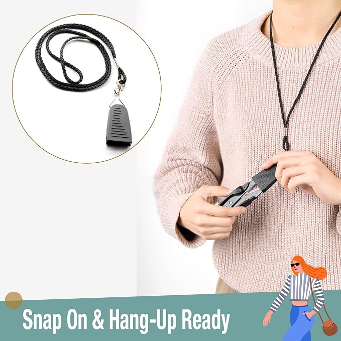 Beaditive Premium Thread Snips - Thread, Yarn, Embroidery Snipper for Sewing, Quilting, Knitting, Jewelry Making - High-Carbon Steel Blades with Protective Cap and Lanyard