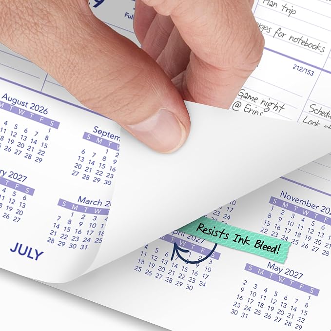 AT-A-GLANCE Wall Calendar 2026-2027 Planner, Academic 12-Month July-June, Monthly, 11" x 8", Ruled Daily Blocks (AY128)