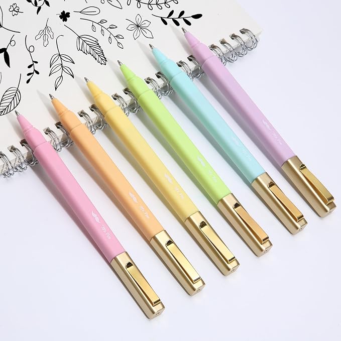 Mr. Pen- Aesthetic Highlighters and Ballpoint Pens No Bleed, 12 Pack | Spring Pastel, Bible Highlighters and Pens No Bleed, Fast Dry and No Smear for Bible Journaling, Planner, School Supplies
