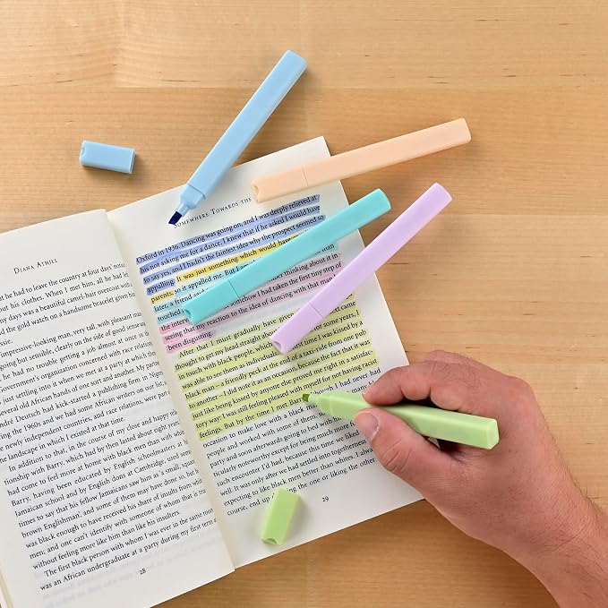 konket- Aesthetic Bible Highlighters No Bleed, Cute Pastel Highlighters, 12 pcs Chisel Tip