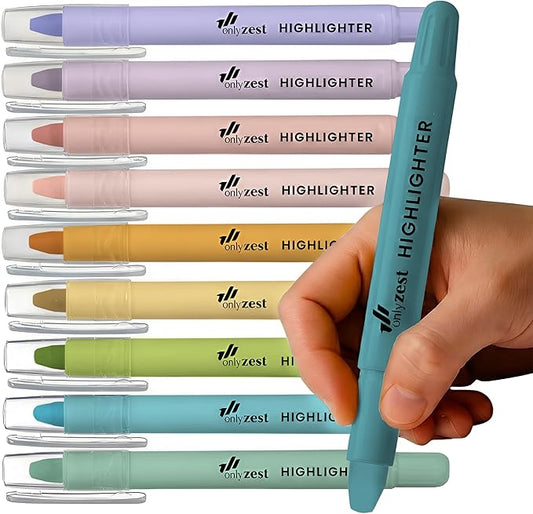 10 Pack Bible Safe Highlighters - Dusty Color, Wax Highlighters | No Bleed, Scripture Markers for Journaling, Study Accessories and School Supplies