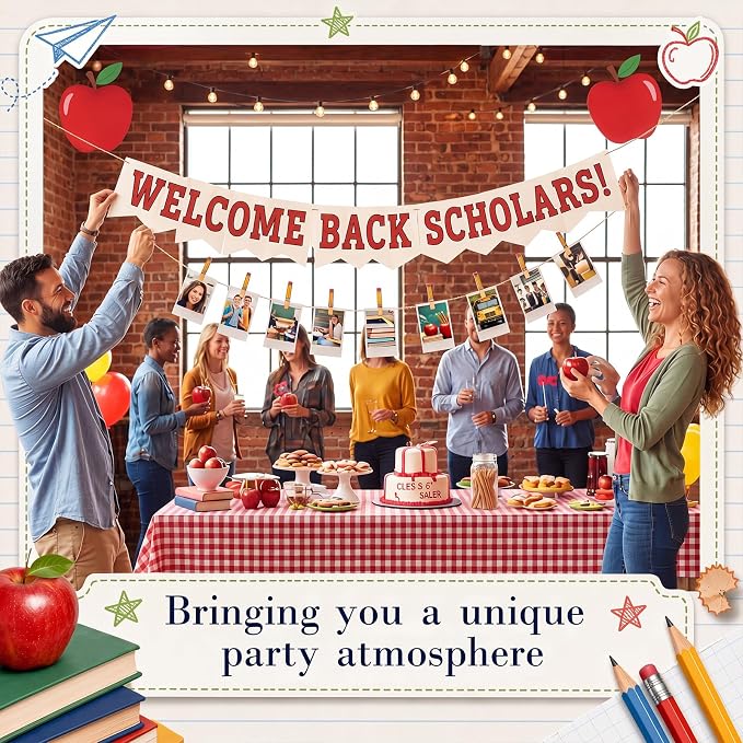 Mifoci 50 Pack Back to School Wooden Photo Clips with Twine, Pencil Shaped Clothespins for Classroom Decor, Student Work Display, Teacher Appreciation Gifts, Bulletin Board and Party Decorations