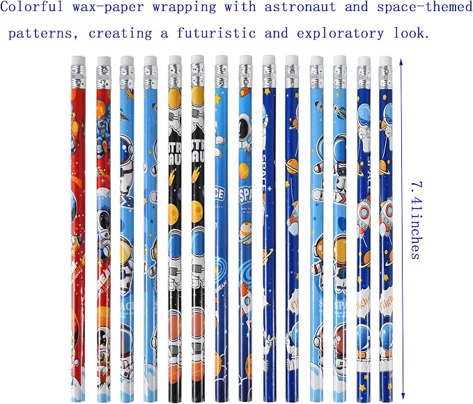 72PCS Wooden cased Pencils for Kids with Erasers, Wood Pencils for School,Drawing,Gift (72PCS) (Outerspace, 72)