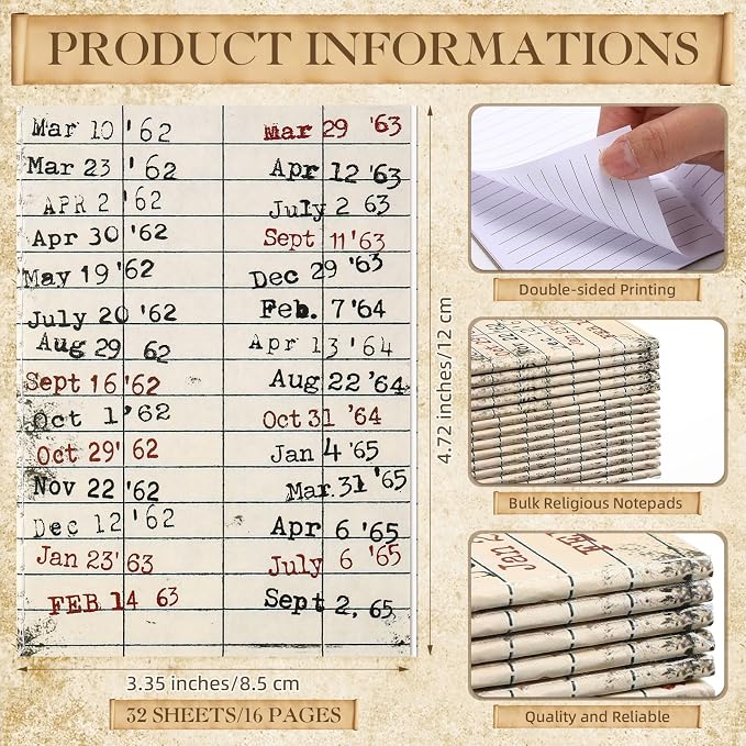 Sayglossy 10 Sets Book Lovers Book Club Journal Ballpoint Pens Welcome Back First Day Gift with Notebooks 6 Styles Library Reading Notebook with Organza Bags