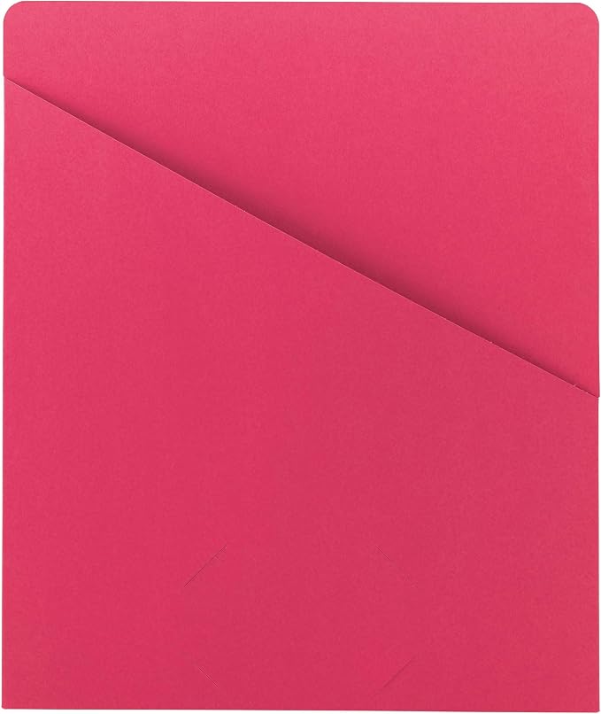 Smead Slash Jacket, Letter Size, Red, 25 per Pack (75433)