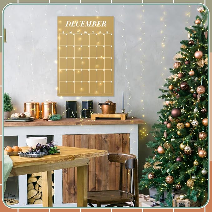 12 Pcs Rustic Undated Calendars 12‘'x16‘' Large Erasable Wall Calendar 12 Month Classroom Dry Ease Reusable Planning Colorful Yearly Blank Planner Reserved Grid for Office Home Educational Class