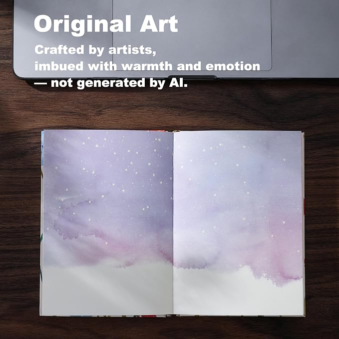SIIXU A5 Colorful Blank Journal for Writing & Scrapbook, 192 Pages Notebook | Hand-illustrated by an Artist, Elastic Closure, 2 Ribbon Bookmark, Unique Beautiful Pages, 100gsm No-bleed Paper,Lay-flat