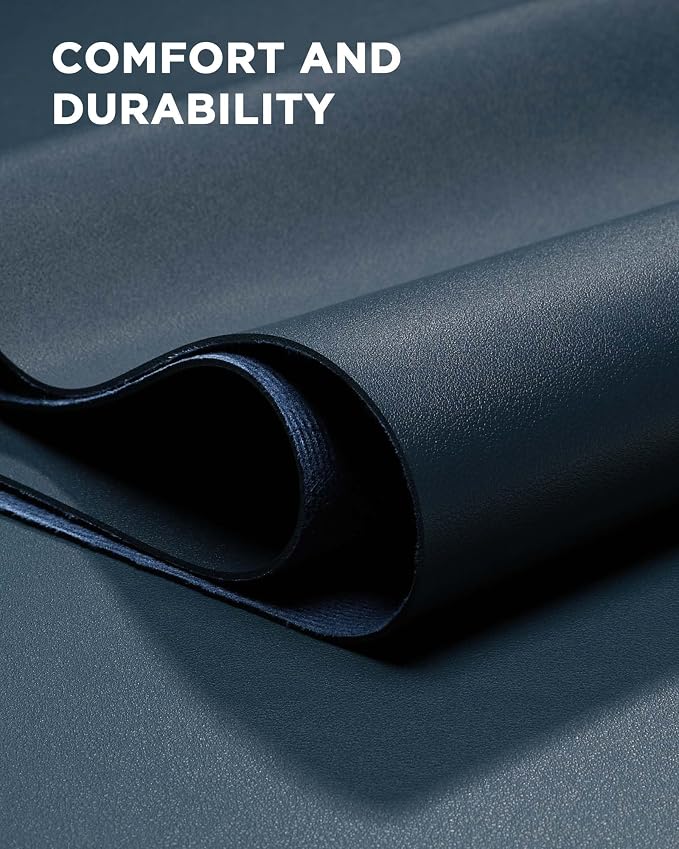 YSAGi 35.4" x 17" Large PU Leather Desk Mat for Keyboard and Mouse - Waterproof Non-Slip Desk Pad Protector for Office, Home, Writing Desk, Dark Blue
