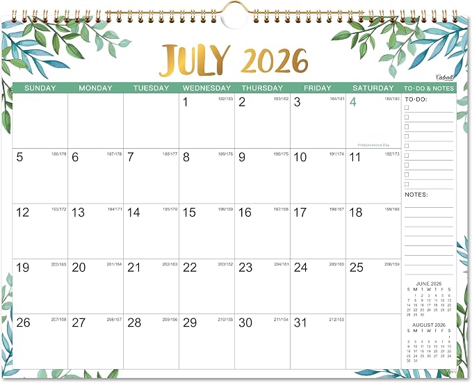 Wall Calendar 2026-2027, 2026-2027 Calendar with 18 Months from Jul. 2026 to Dec. 2027, Calendars 2026-27 Perfect for Office & Home, 11.5" x 15"