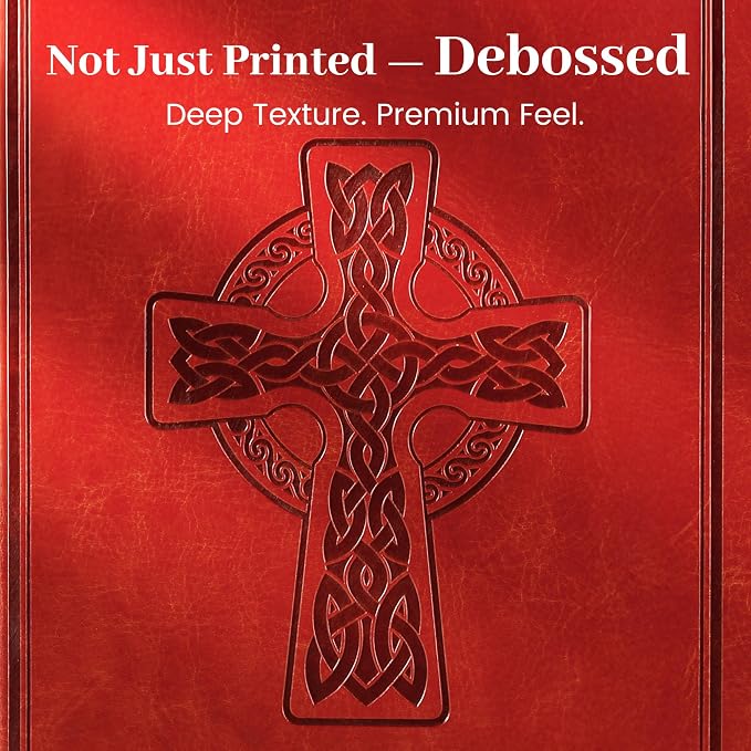 CAGIE Leather Lined Journal Notebook for Men & Women, Debossed Cross, 320 Pages 100 GSM Thick Paper, A5 Hardcover Journaling Notebooks for Writing, 5.7'' X 8.3'' Diary, Rust Brown