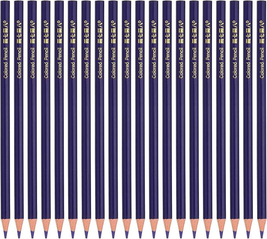 PATIKIL Blue Lotus Colored Pencils Set,20 Pcs Oil Color Pencils Wooden Coloring Drawing Pencil for Artists Art Painting