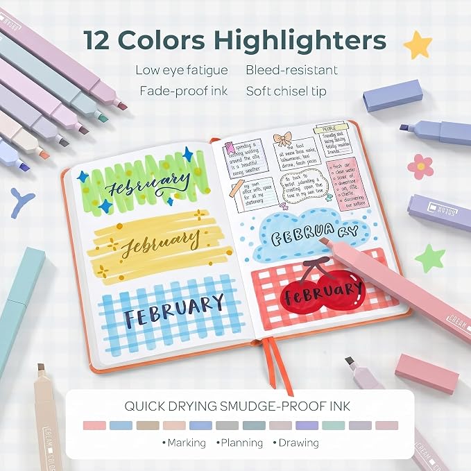 Nicpro Aesthetic School Supplies Stationary Set with Pen Case, 39 PCS Green | Back to Schoo Supplies, Pen Case with 12 Highlighter, 5 Gel Pen, 6 Mechanical Pencil, Essentials for College, Nursing Student