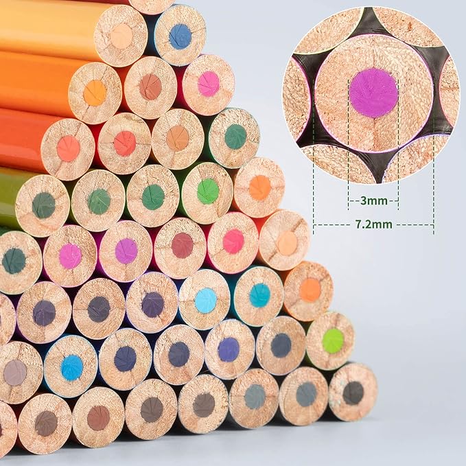 Colored Pencils 50 count Color Pencil for adult Coloring Books Color Pencils Set Ideal for Drawing Blending Shading,Gift for Mothers Adults Beginners