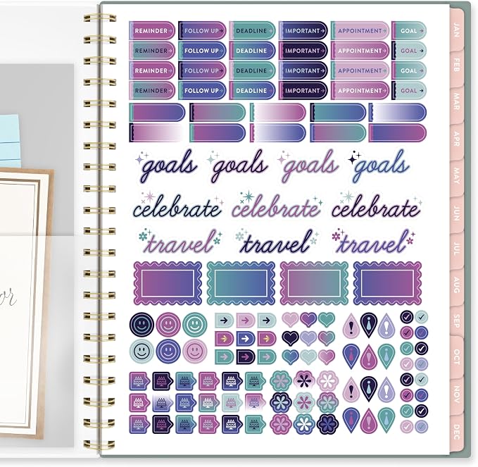 Mead Cambridge 2027 Planner, Weekly & Monthly, 15-Month Oct-Dec, 8.5" x 11", CatCoq, Tiger (CC05-905-27)