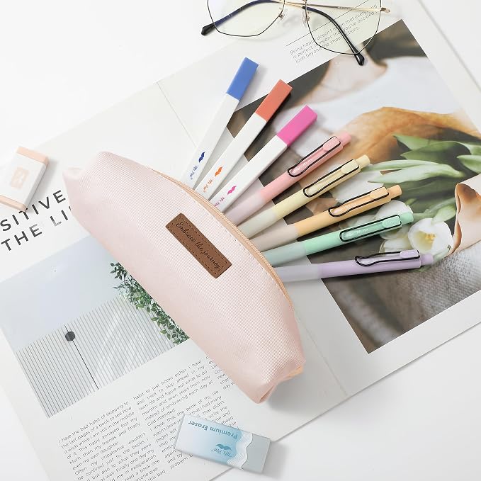 Mr. Pen- Cute Pencil Case Pouch, Multipurpose Canvas Bible Pencil Pouch | Smooth Zipper, Premium Material, Neat Stitches, Ideal for Stationery, Cosmetics, Electronics, School, Office, Travel